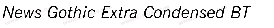 News Gothic Extra Condensed BT字体转换